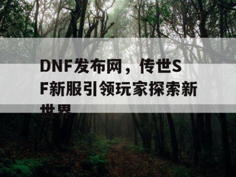 DNF发布网，传世SF新服引领玩家探索新世界