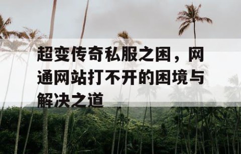 超变传奇私服之困，网通网站打不开的困境与解决之道