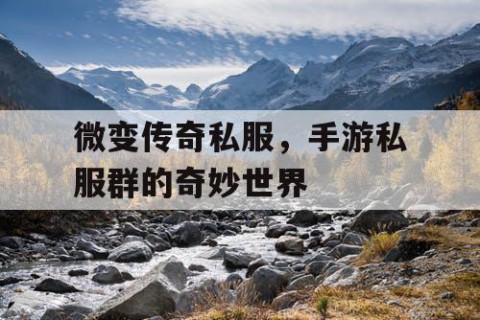 微变传奇私服,手游私服群的奇妙世界