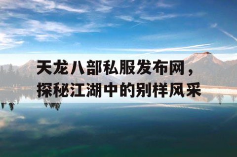 天龙八部私服发布网，探秘江湖中的别样风采