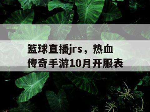 篮球直播jrs，热血传奇手游10月开服表
