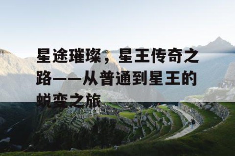 星途璀璨，星王传奇之路——从普通到星王的蜕变之旅