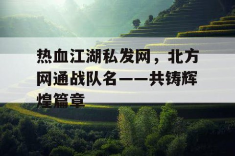 热血江湖私发网，北方网通战队名——共铸辉煌篇章