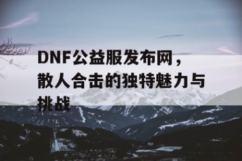DNF公益服发布网，散人合击的独特魅力与挑战