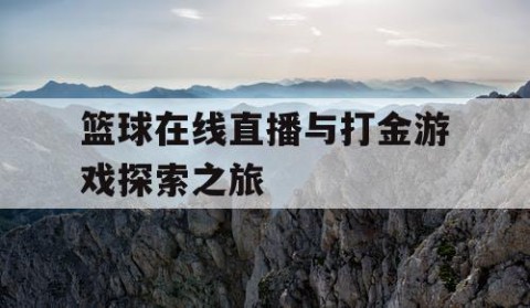 篮球在线直播与打金游戏探索之旅