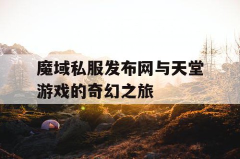魔域私服发布网与天堂游戏的奇幻之旅