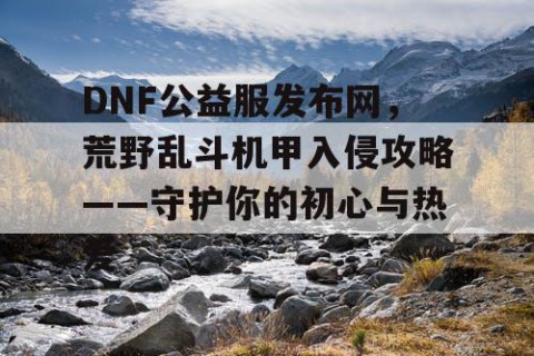 DNF公益服发布网，荒野乱斗机甲入侵攻略——守护你的初心与热爱