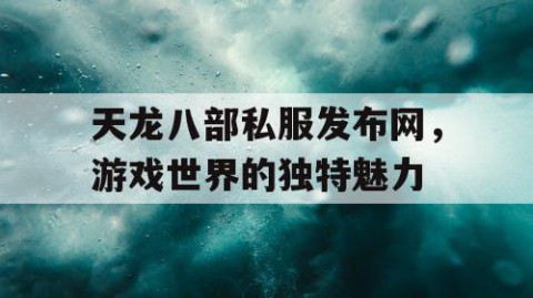 天龙八部私服发布网，游戏世界的独特魅力