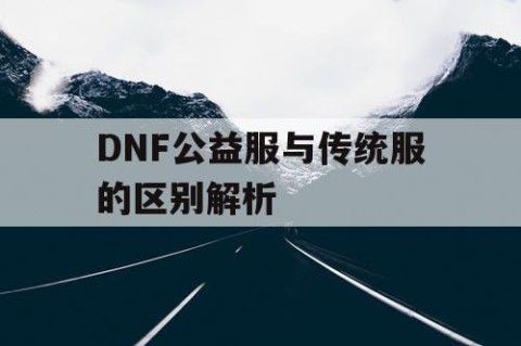 DNF公益服与传统服的区别解析