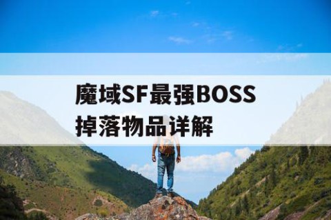 魔域SF最强BOSS掉落物品详解