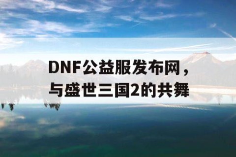DNF公益服发布网，与盛世三国2的共舞