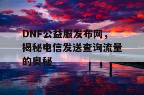 DNF公益服发布网，揭秘电信发送查询流量的奥秘