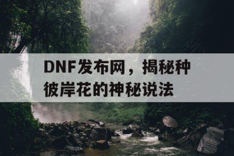 DNF发布网，揭秘种彼岸花的神秘说法