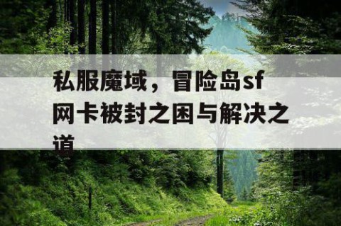 私服魔域，冒险岛sf网卡被封之困与解决之道