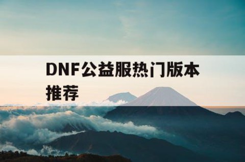 DNF公益服热门版本推荐