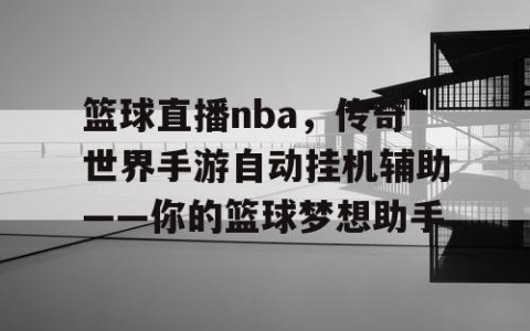 篮球直播nba，传奇世界手游自动挂机辅助——你的篮球梦想助手