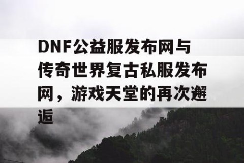 DNF公益服发布网与传奇世界复古私服发布网，游戏天堂的再次邂逅