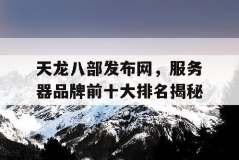 天龙八部发布网，服务器品牌前十大排名揭秘