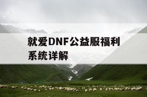 就爱DNF公益服福利系统详解