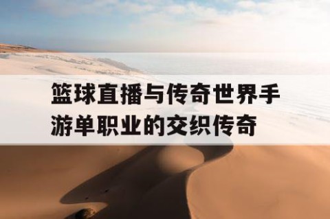 篮球直播与传奇世界手游单职业的交织传奇