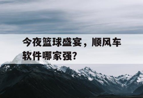 今夜篮球盛宴,顺风车软件哪家强?