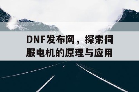 DNF发布网，探索伺服电机的原理与应用