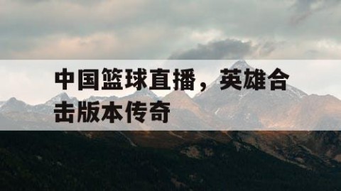 中国篮球直播，英雄合击版本传奇