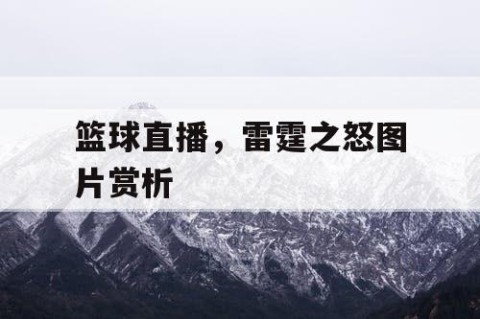 篮球直播，雷霆之怒图片赏析