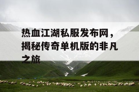 热血江湖私服发布网，揭秘传奇单机版的非凡之旅
