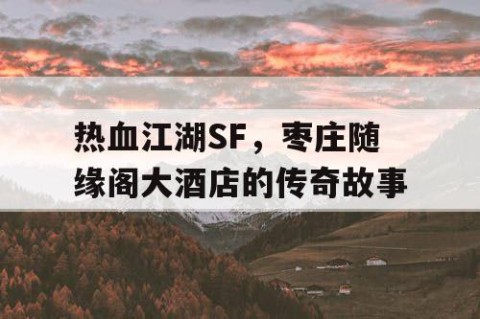 热血江湖SF，枣庄随缘阁大酒店的传奇故事