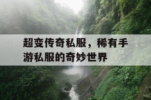 超变传奇私服,稀有手游私服的奇妙世界