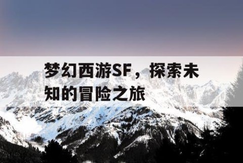 梦幻西游SF，探索未知的冒险之旅