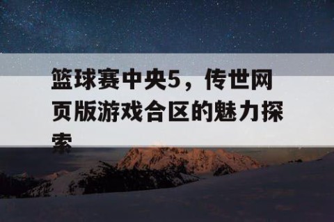 篮球赛中央5,传世网页版游戏合区的魅力探索