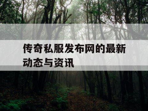 传奇私服发布网的最新动态与资讯