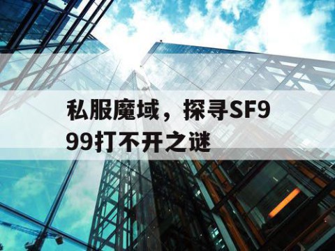 私服魔域，探寻SF999打不开之谜