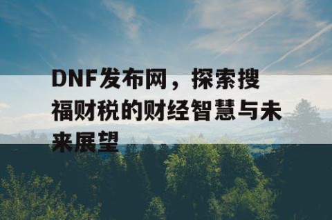 DNF发布网，探索搜福财税的财经智慧与未来展望