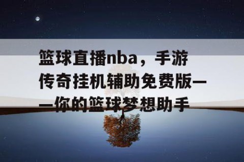 篮球直播nba,手游传奇挂机辅助免费版——你的篮球梦想助手