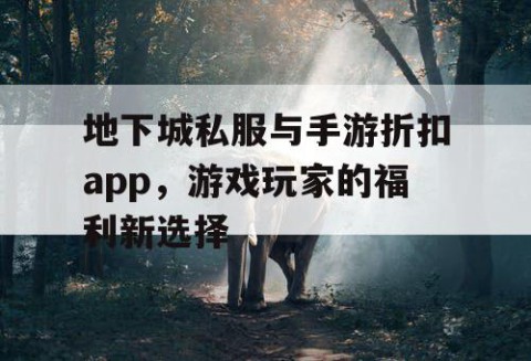 地下城私服与手游折扣app，游戏玩家的福利新选择