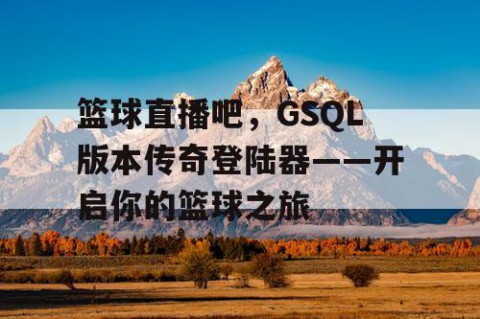 篮球直播吧,GSQL版本传奇登陆器——开启你的篮球之旅