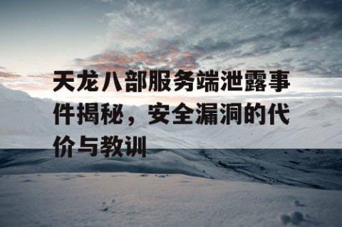 天龙八部服务端泄露事件揭秘，安全漏洞的代价与教训