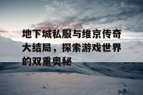 地下城私服与维京传奇大结局，探索游戏世界的双重奥秘
