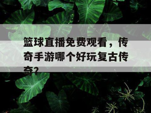 篮球直播免费观看，传奇手游哪个好玩复古传奇？