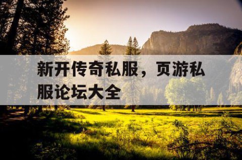 新开传奇私服，页游私服论坛大全