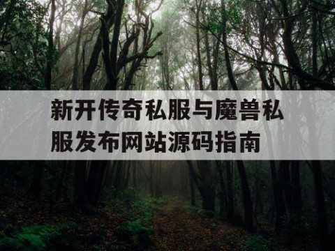 新开传奇私服与魔兽私服发布网站源码指南