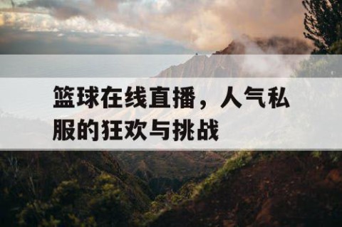 篮球在线直播,人气私服的狂欢与挑战