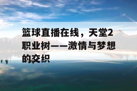 篮球直播在线,天堂2职业树——激情与梦想的交织