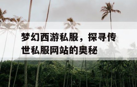 梦幻西游私服，探寻传世私服网站的奥秘