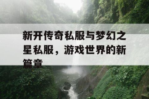 新开传奇私服与梦幻之星私服,游戏世界的新篇章