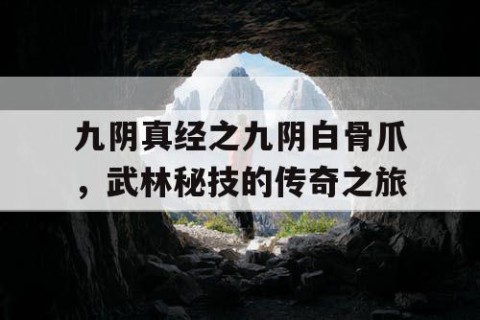 九阴真经之九阴白骨爪，武林秘技的传奇之旅