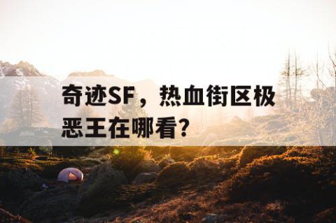 奇迹SF,热血街区极恶王在哪看?